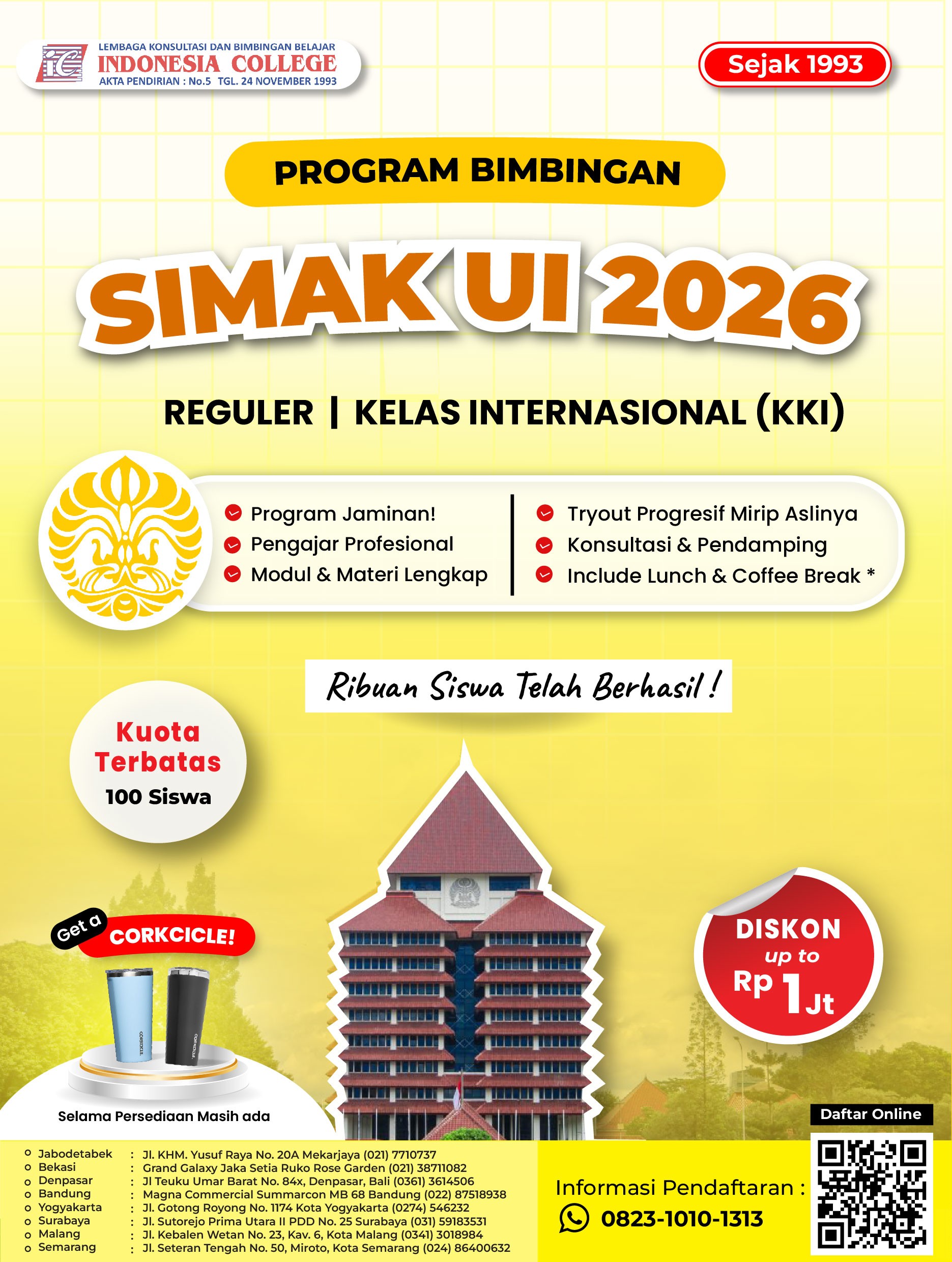 Bimbel SIMAK UI 2026: Reguler & Kelas Internasional 